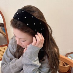 秋冬丝绒宽边发卡发箍女2025新款日常外戴高颅顶压发头箍百搭发饰