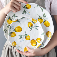 レモンの陶磁器の皿の異形の皿を卸売りします。ヨーロッパ式の創意家庭用食器の食器の食器の乾燥した果物のお茶のいくつかの甘いものは皿を並べます。