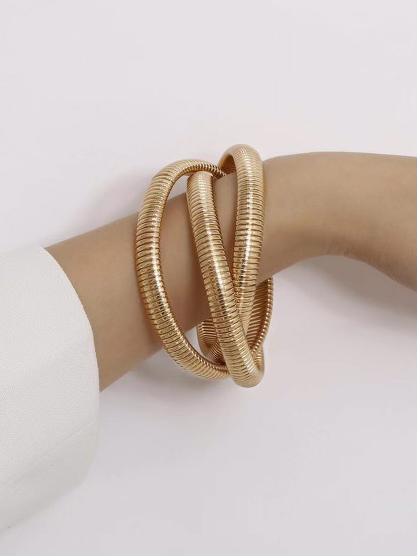 Exaggerated Solid Color Metal Wholesale Bangle display picture 7