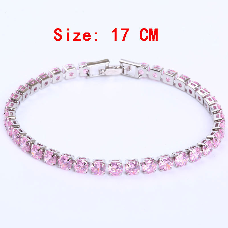 Hip-Hop Solid Color Copper Inlay Zircon K Gold Plated Rhodium Plated Unisex Tennis Bracelet display picture 6