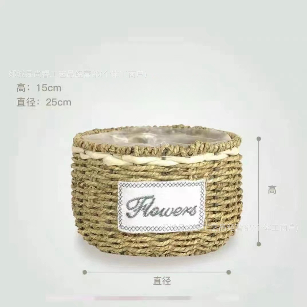 Cestas de flores tejidas a mano tejidas de paja bambú tejidas de flores tejidas a mano imitación de vid y fruta huevo caja de regalo cesta pastoral