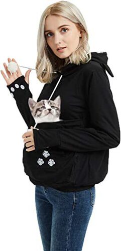 Autumn/Winter Large Pocket Hooded Sweatshirt, European and American Bestselling Long-Sleeved Loose Sweatshirt