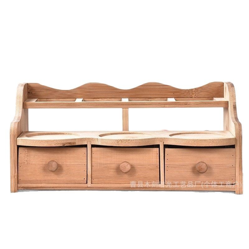 Red cocina bambú y madera rack de condimento conjunto de condimento rack de bambú y madera rack de madera