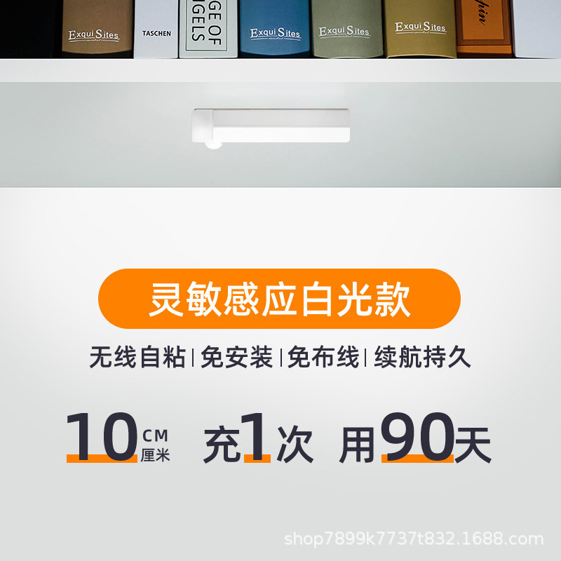 LED luz del sensor del cuerpo recargable vino gabinete zapato armario magnético succión tira luz de la noche con transfronteriza al por mayor