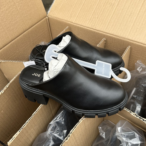 Spring and autumn new style outer wear thick heels and thick soles, Baotou half slippers, large size women's shoes wholesale