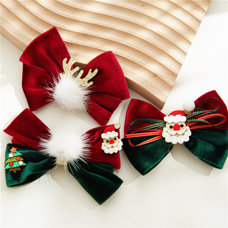 Classic Style Bow Knot Cloth Patchwork Hair Clip display picture 3