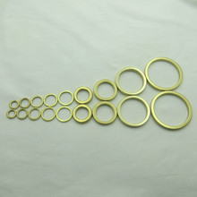 厂家diy饰品配件实心闭口铜圈 黄铜扁圈皮具服饰箱包配件铜环