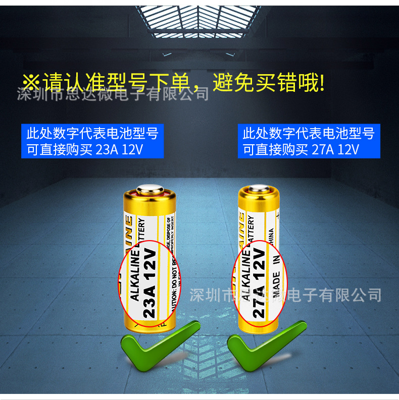 金装 23A 27A 12V 电池 资料 2