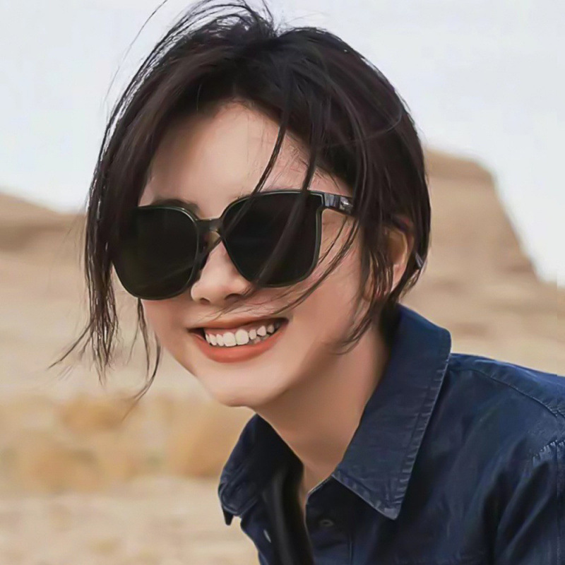 New GM Sunglasses Women's Summer Sunscreen Ultraviolet Driving Polarized Glasses Men's Advanced Sense Big Face Slimming Sunglasses Women
