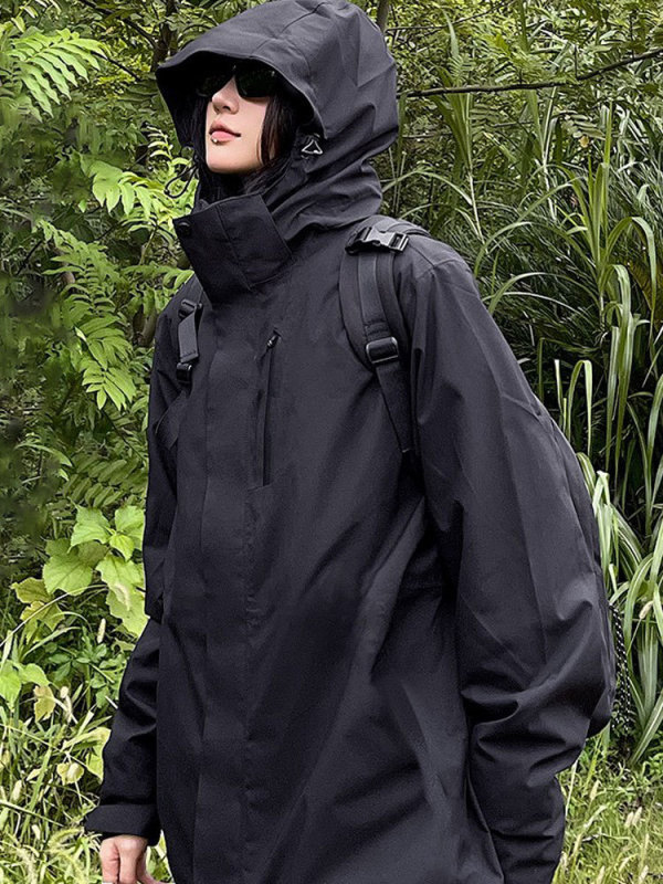 骆铊平替凝夜紫冲锋衣女三合一可拆卸抓绒春秋防风雨登山服外套男|undefined