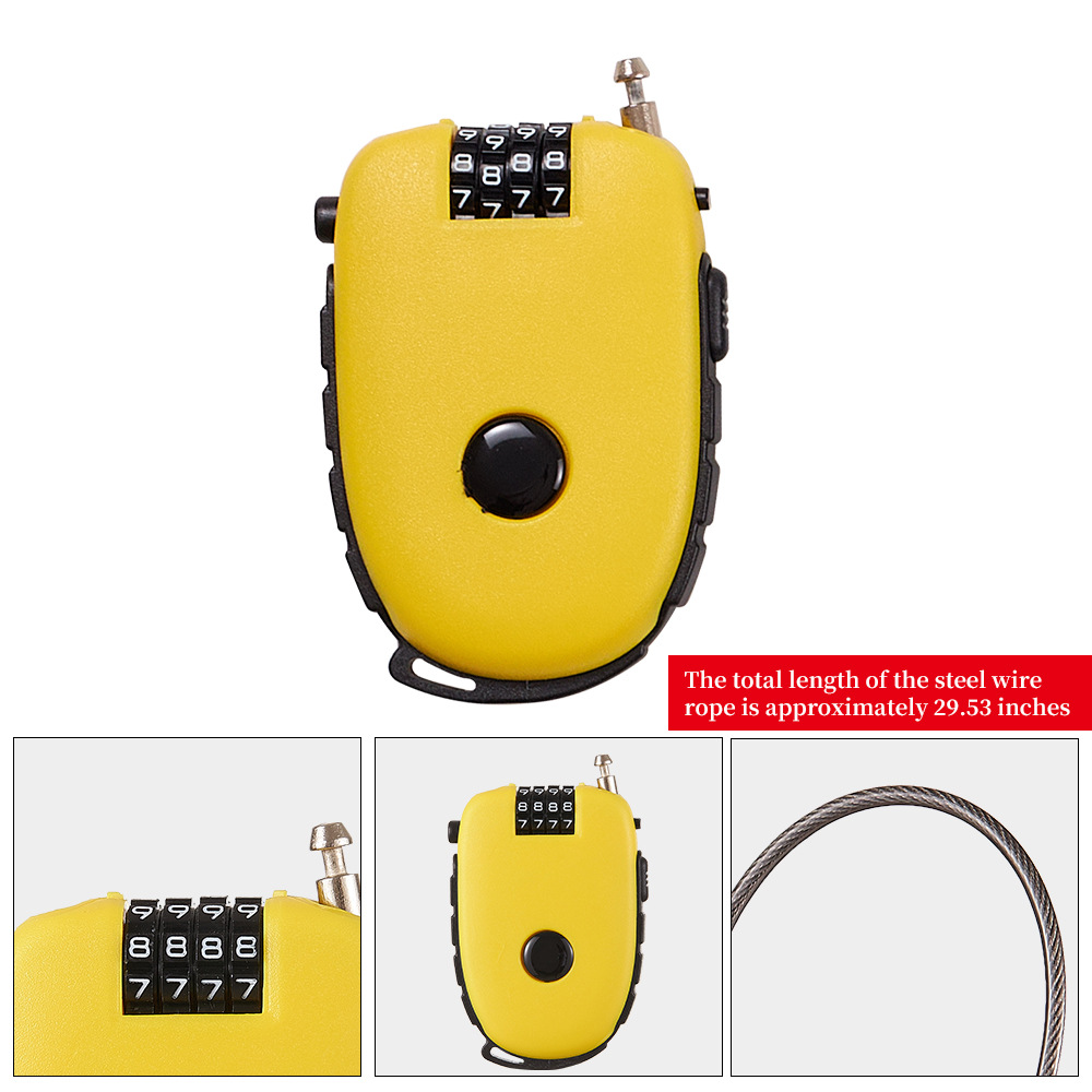 携帯ワイヤーロック通牛はワイヤーを引っ張ることができます。