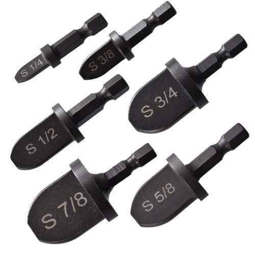 6pcs British electric drill expander repair air conditioning copper pipe expansion tool electric expansion head hexagonal handle pipe expander
