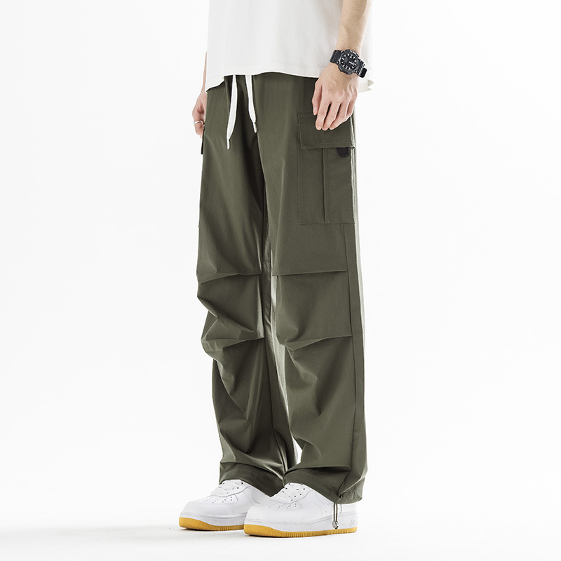 American-style functional parachute soldier overalls men's spring and autumn fashion brand outdoor loose niche quick-drying straight casual trousers