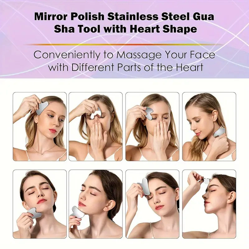 Big smoothing pulls up universal massager stainless steel for face