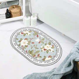 硅藻泥吸水垫浴室地垫厕所门口防滑脚垫卫生间软垫家用地毯门垫子