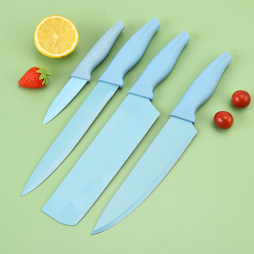 Factory Fengwei Handle Six-Piece Kitchen Full Set Stainless Steel Knife Set Colorful Gift Box Knife Set