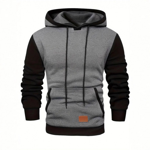 Men's Autumn Exclusive Colorblock Loose Casual Streetwear Hoodie Sweatshirt for Men