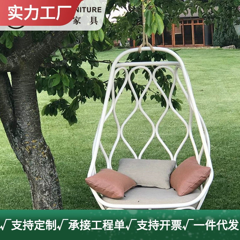 Подвесное кресло-качели из металла для улицы для взрослых