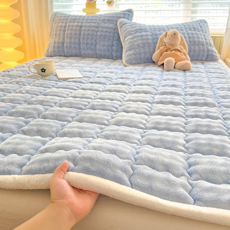 2025 New Milk Velvet Bubble Rabbit Stuffed Mattress Mattress-Large Bed Style