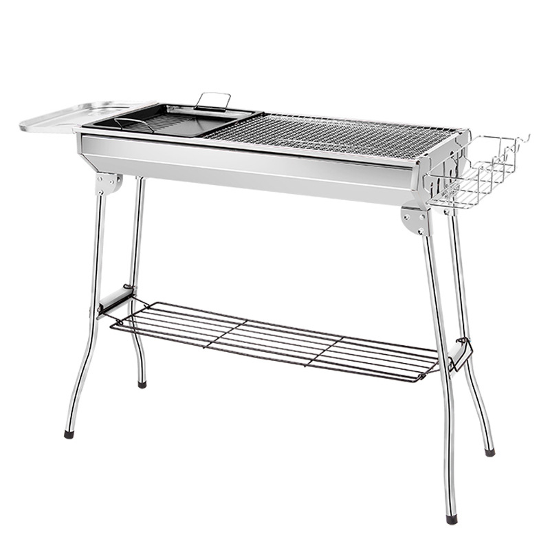 厂家批发不锈钢烧烤架 户外团建BBQ碳烤烤炉 便携式折叠烧烤架