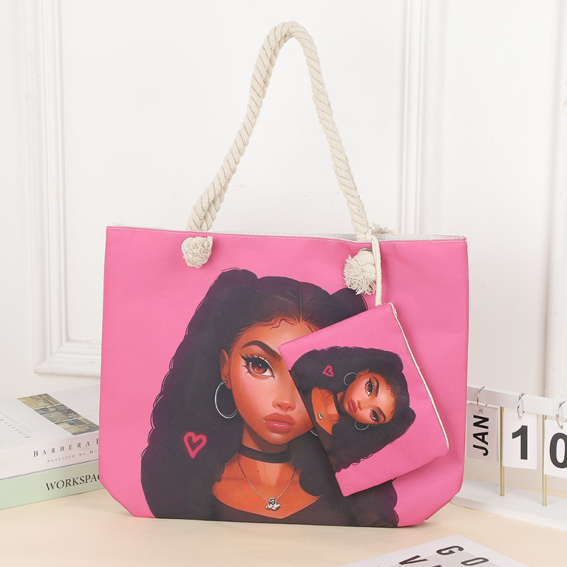 Tote bags起爆現代装飾アフリカ芸術女性キャンバス|undefined