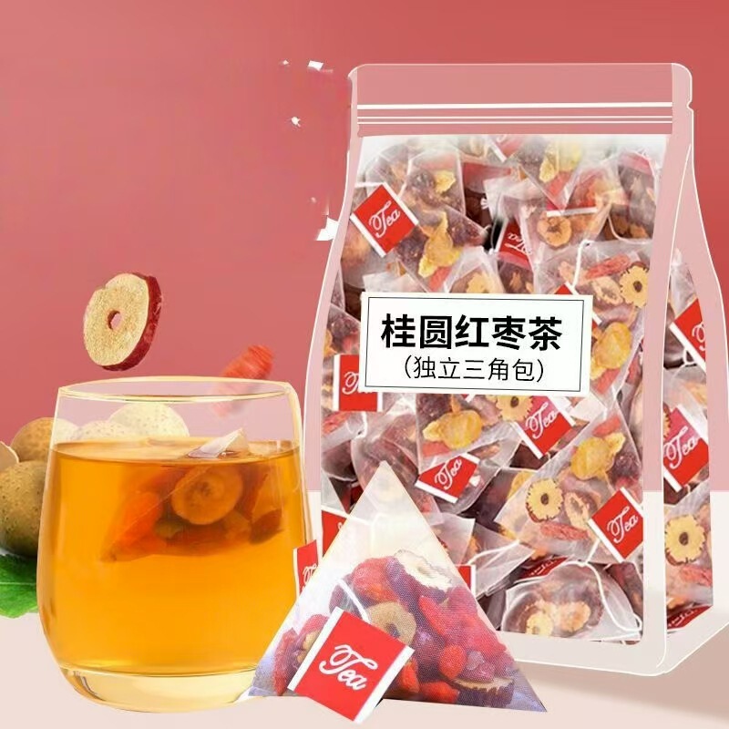 Longan, Red Dates, Wolfberry Tea, Three Treasures Tea Wholesale Factory, Health Tea Independent Triangle Bag