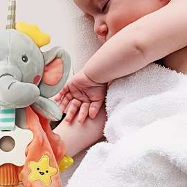 安抚巾豆豆绒卡通可入口婴儿啃咬牙胶安抚巾宝宝睡眠神器安全感神