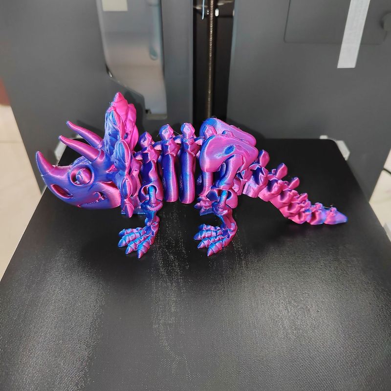 3D打印骨架三角龙关节可动动物真模型儿童呆萌玩具可爱恐龙摆件|undefined
