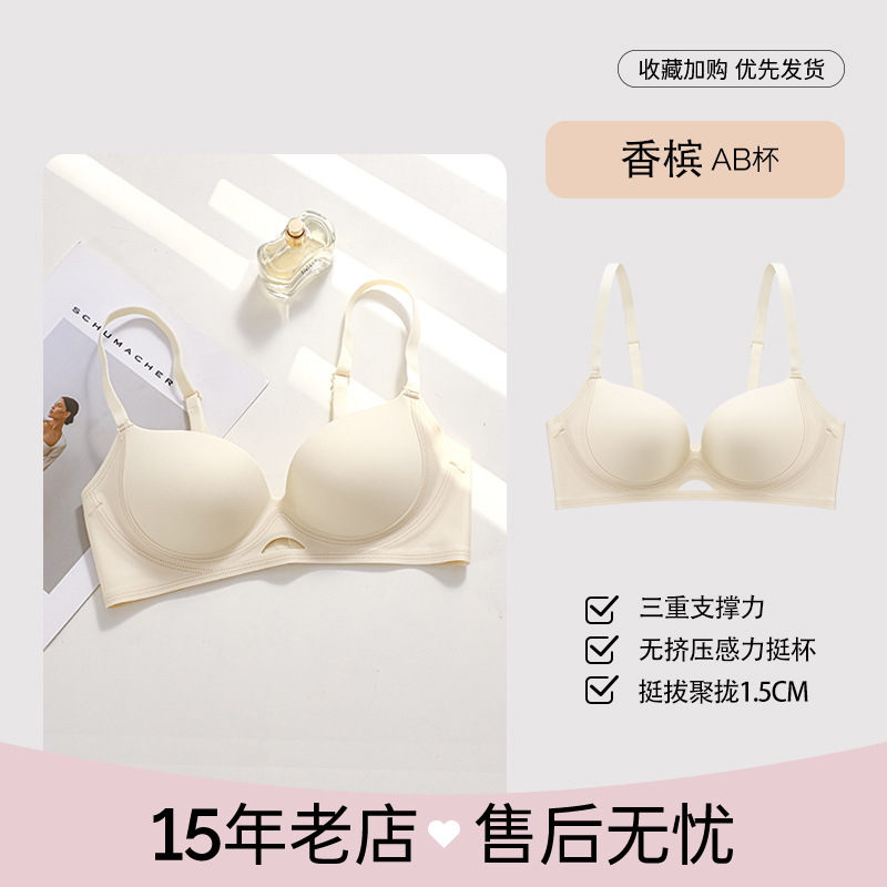 漫画提拉纯欲聚拢内衣女小胸显大提拉塑形粉底液夏季隐形不透圆圆|undefined