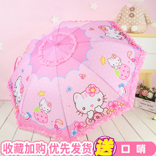 Cartoon Children's Umbrella Baby Rain Gauge Kindergarten Children Primary School Boys Girls Automatic Princess Small Umbrella