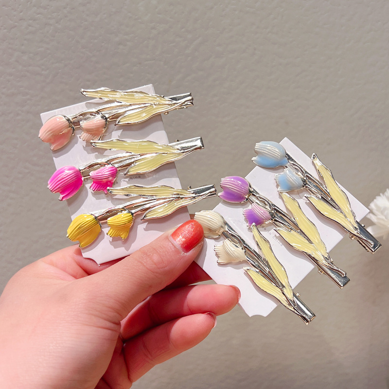 Sweet Flower Metal Plating Hair Clip display picture 2