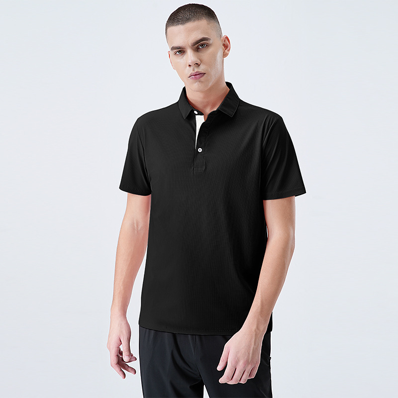 2025 nuevo estilo de secado rápido al aire libre clásico de color sólido polo hombre ropa de secado rápido transpirable antiarrugas camiseta casual mangas cortas