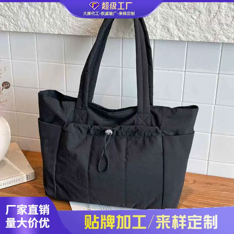 大容量托特包女2025新款通勤单肩包手提包轻便布包洋气休闲包