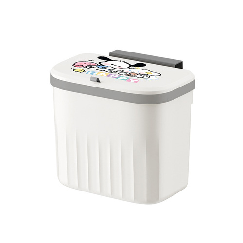 Cartoon trash can household wall-mounted bathroom toilet lidded sanitary bucket 2024 new special bucket paper bucket
