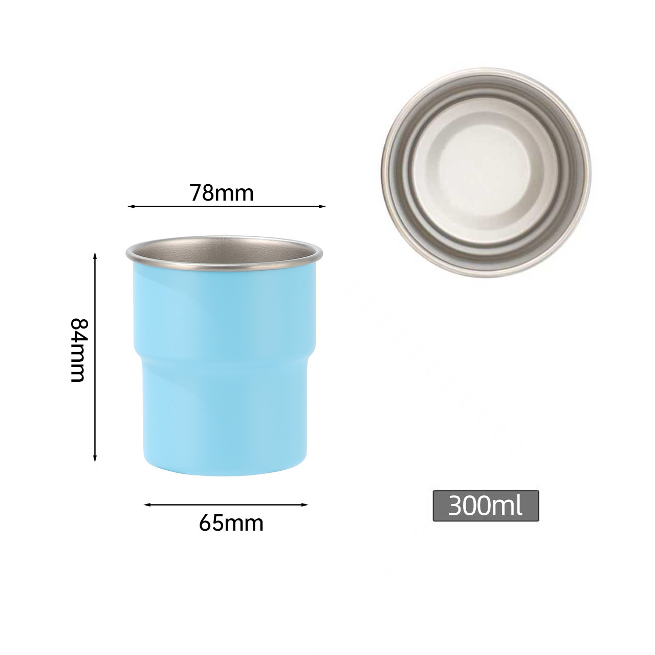 304 acero inoxidable paso taza de café de una sola capa rizado taza de agua portátil al aire libre acampando taza de cerveza de picnic