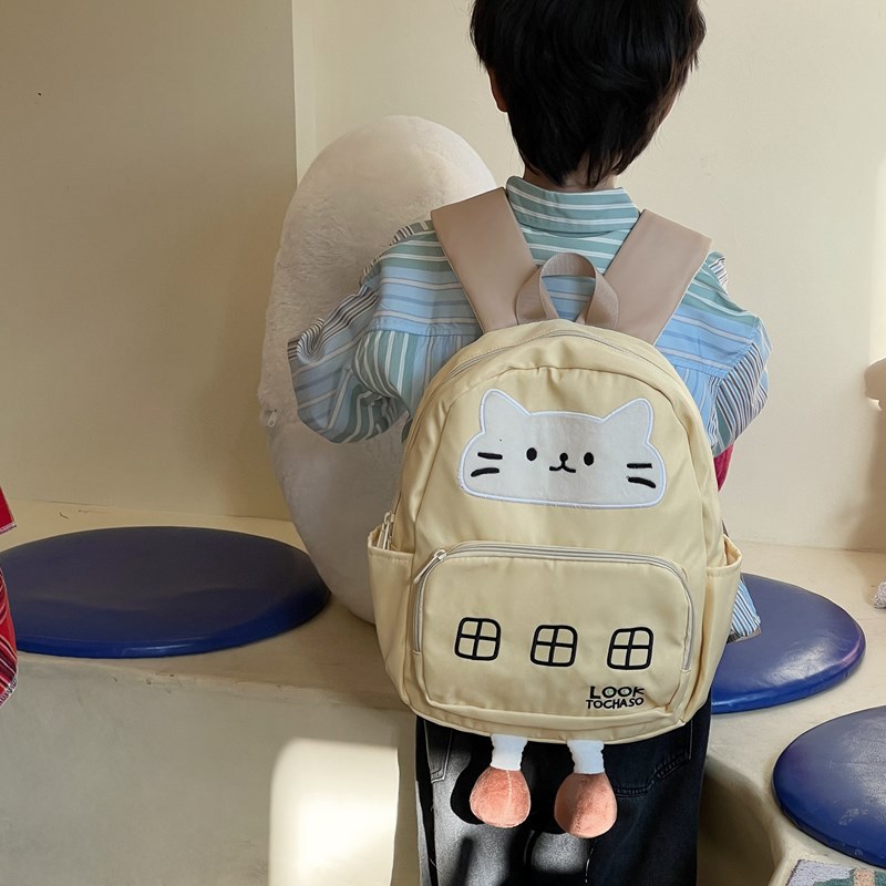 Kindergarten mochila para bebés caricatura lindo gatito mochila para niños y niñas 2025 nuevo comercio exterior mochila para niños