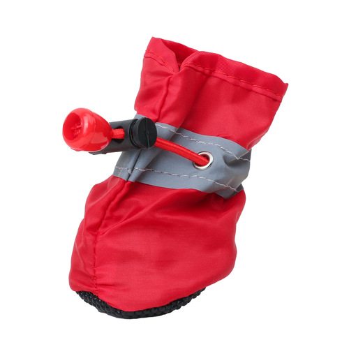 Pet shoes reflective rain shoes to prevent falling off Teddy Bichondog shoes Soft-soled waterproof shoes Spring and Autumn Four Seasons Pet Supplies