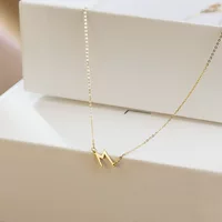 Цельная цепочка из чистого золота 14 карат, женская простая Золотая цепочка, сделай сам, письмо, брендовая модная универсальная шейный платок, золотые украшения 11566