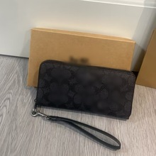 钱包女长款2024新款韩版女士拉链手拿包多卡位大容量印花手机包女