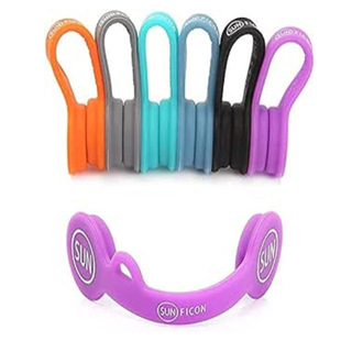 Cross-border magnetic cord storage cable clip silicone twist band color headphone cord clip manager keychain