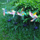 New led solar wind lamp 4-leaf rotating windmill lawn lamp outdoor courtyard garden decorative lamp plug-in lamp