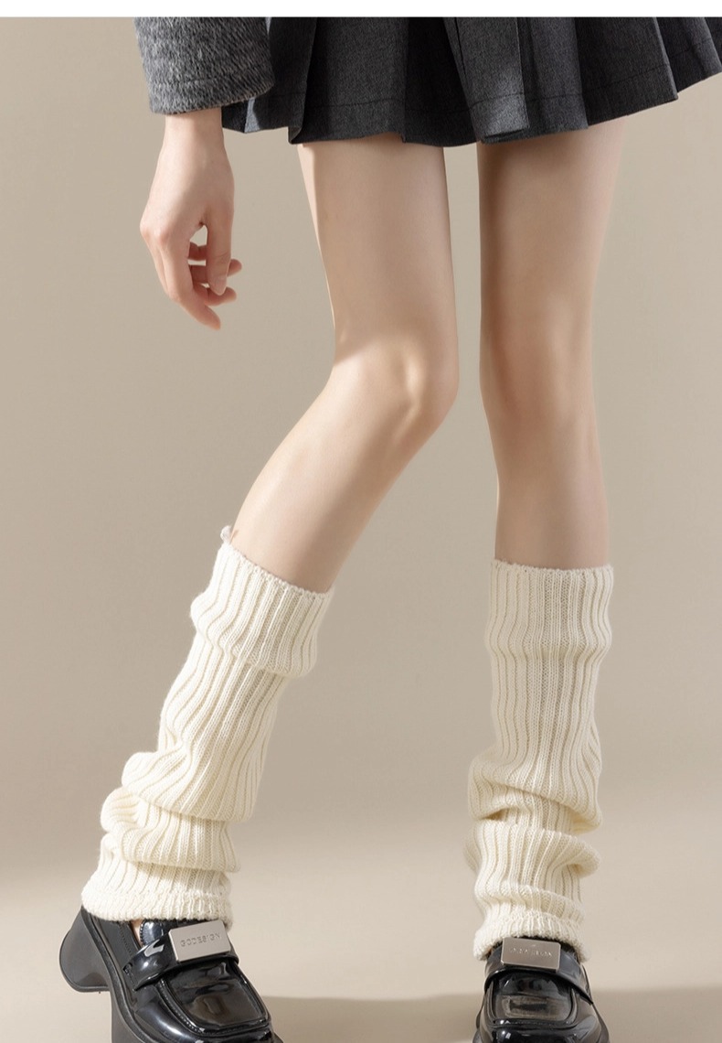 Calzini in maglia di lana da donna – Calzini invernali caldi in pile per scarponi da neve e giornate fredde (confezione da 2, beige/kaki/grigio/bianco)_voghion.com