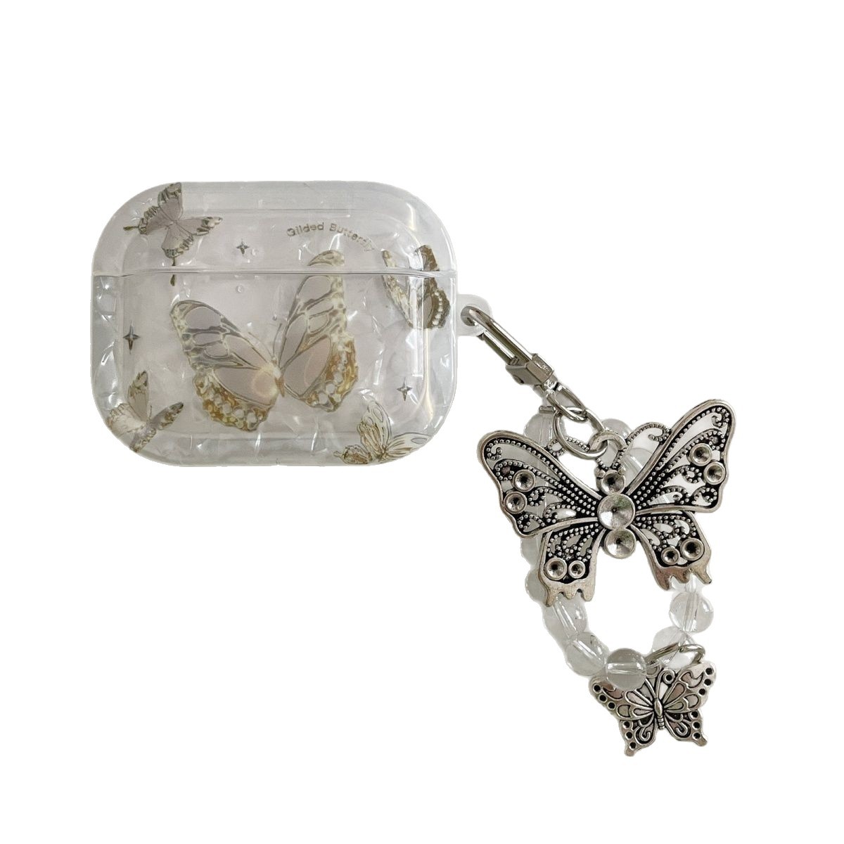 imd auriculares cubierta ins pequeña mariposa de oro limpio para airpods 4 manzana pro2 auriculares cubierta image 6