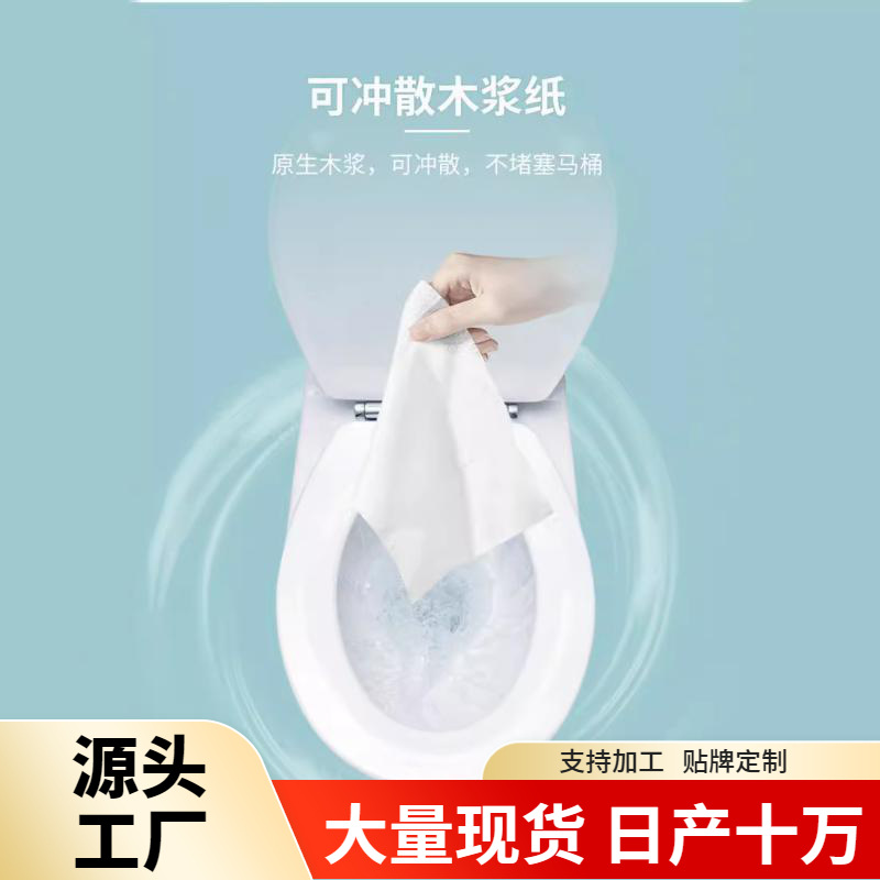潔之良品馬桶濕巾坐便清潔濕巾 可沖散降解便攜廁所衛生濕巾15片
