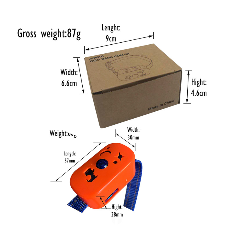 亚马逊宠物牵引项圈智能超声波止吠器 防水充电训练驱狗器批发