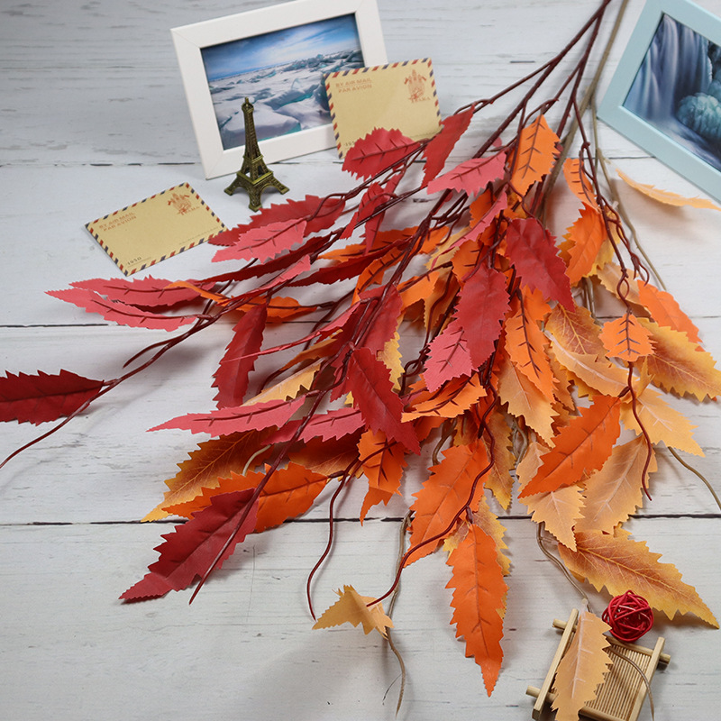 仿真花4叉艾葉草婚慶仿真花婚禮堂路引吊頂道具葉材裝飾人造假花