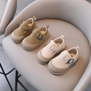 Girls' Birkenstock Shoes Soft-Soled Kidsren's Shoes 2025 Autum New Kidsren's Korean Sports Shoes Fashionable Retro Beanie Shoes