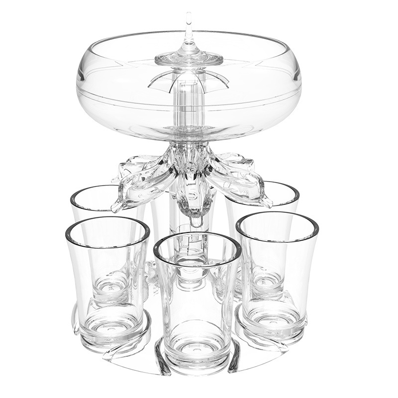 Amazon Venta caliente 2 Generación separador de vino seis tazas set licor cóctel verter artefacto fábrica al por mayor