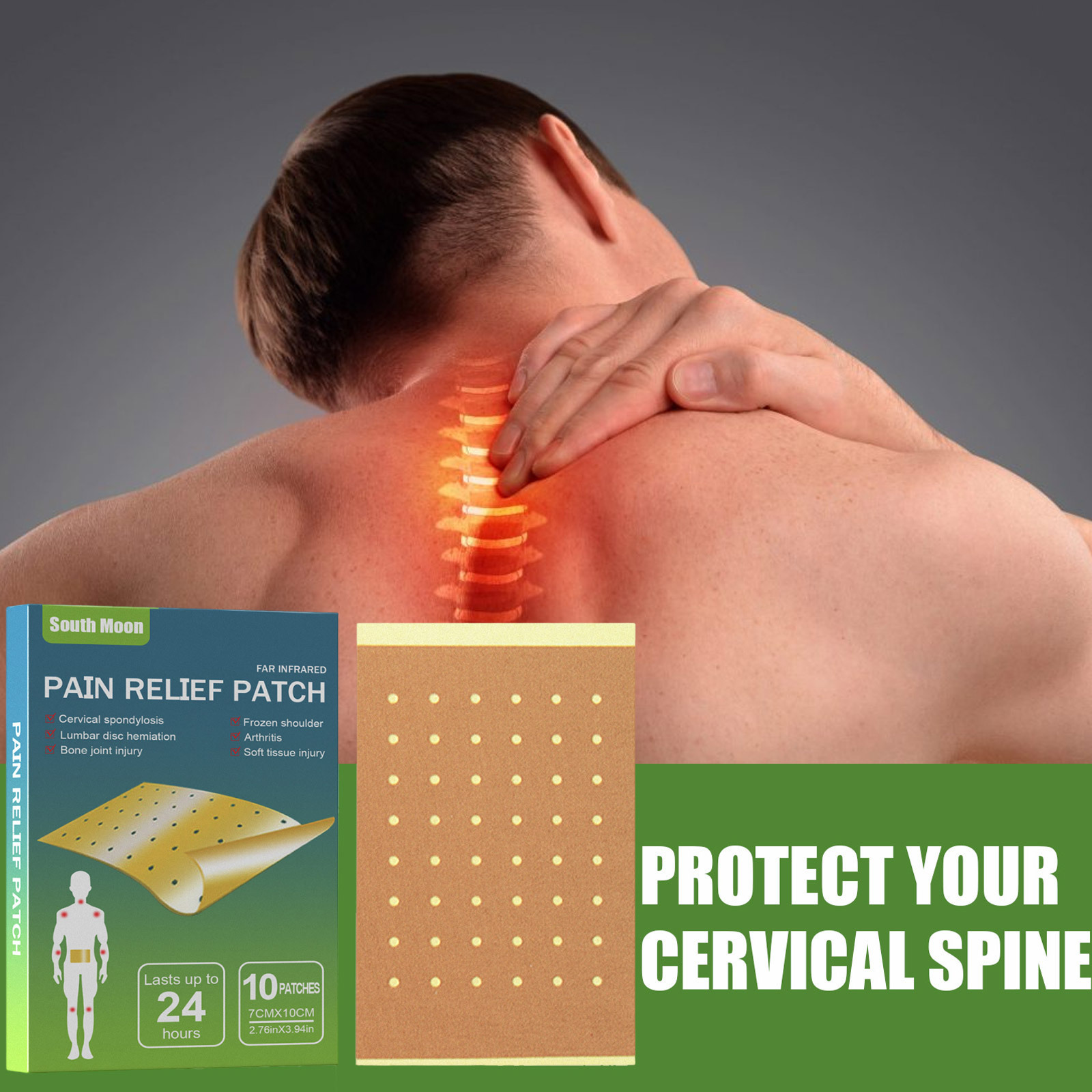 South Moon Body Care Patch for Daily Massage and Care of Wrists, Knees, and Joints