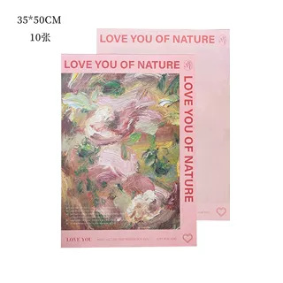 Cuatro colores cordier atmósfera de pintura al óleo de estilo de papel embalaje de flores diy materiales de embalaje de flores artísticas hechas a mano